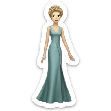 elegant tall French woman sticker