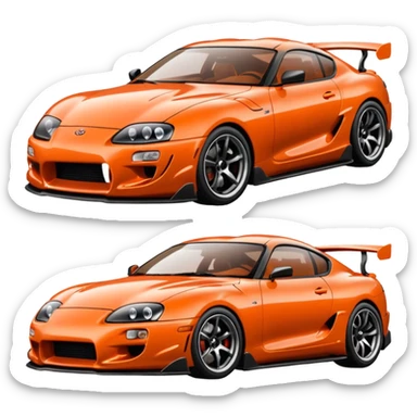 Toyota Supra mk iv orange  sticker