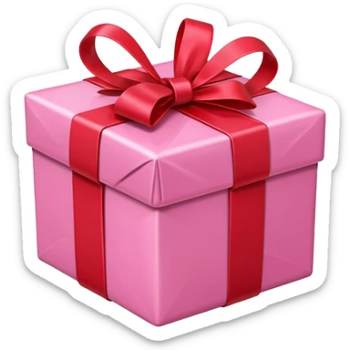 Pink present emoji small sticker