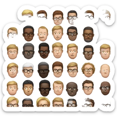 tall black guy and other midget white guy with glasses sticker