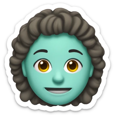 Una persona quitándose una máscara  sticker