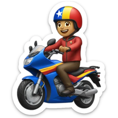 Venezuelan riding a motorbike sticker