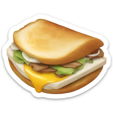 moon roti sandwhich food  sticker