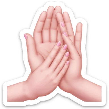 pray hands perfect soft pink sticker