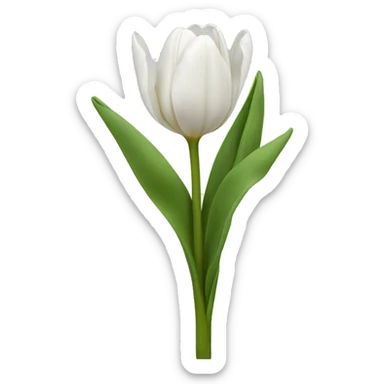 White tulips sticker