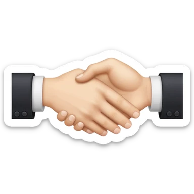 two white hands in a secret handshake sticker