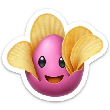 pink potato chips sticker
