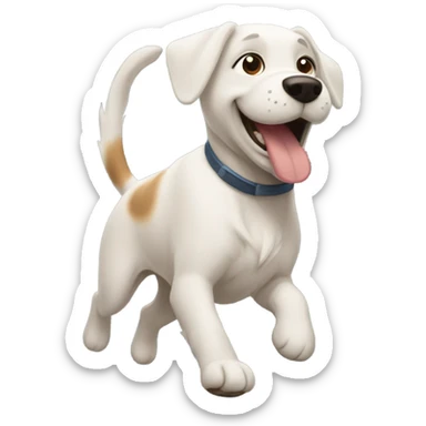 Perro saltando sticker