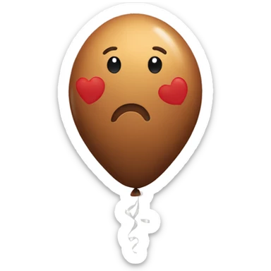 Poop with ballons sticker