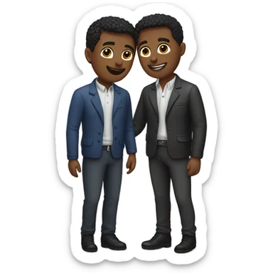 gay couple sticker