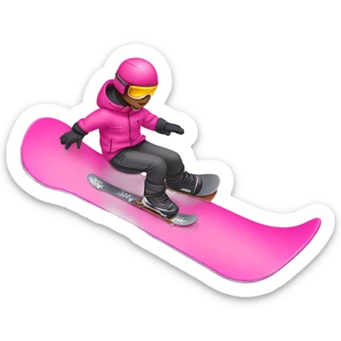 Pink snowboard  sticker