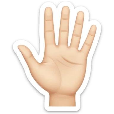 Pale Beige Gesture in the deaf-mute language of love sticker