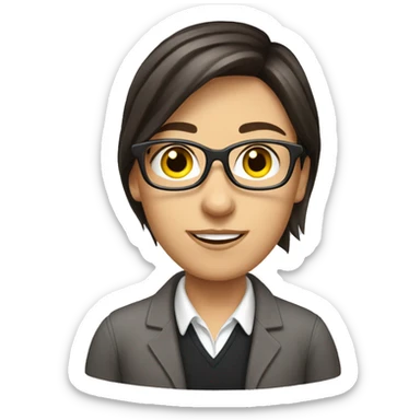 Argentina brunette english teacher young and cool  sticker