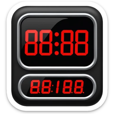 digital timer displaying 15:00 sticker