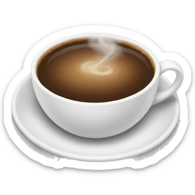 An aesthetic cup of hot coffee sticker