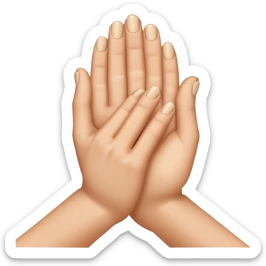 Light Brown hands together sticker