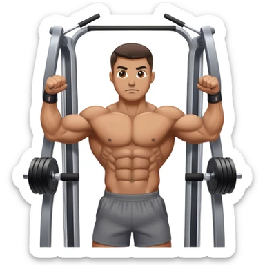 guy cable-crossover gym sticker