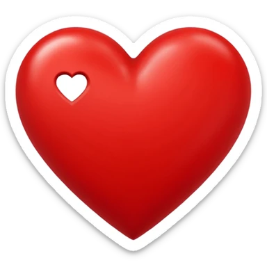 Un corazón grande rojo con la letra J en mayúscula sticker