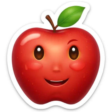 Bite Mark  on a apple  sticker