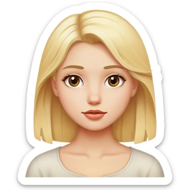 blonde girl portrait artwork sticker