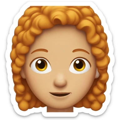 ginger woman who is covering her ears sticker