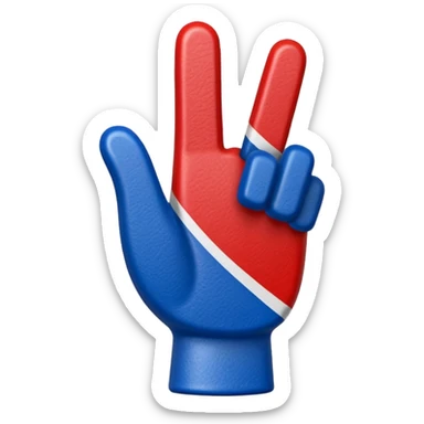 foam finger american football blue (#00A3E0) and red (#F9423A) sticker