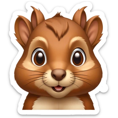 Distracted squirrel sticker