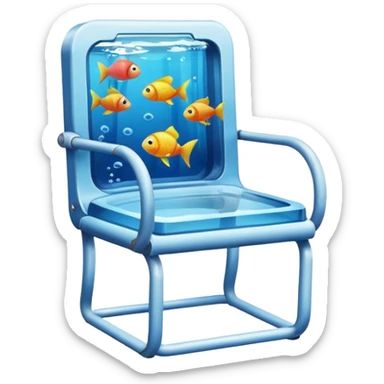 aquarium in the shape of a chair  sticker