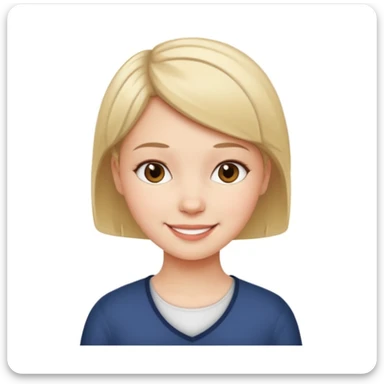 school white girl with short hair sticker