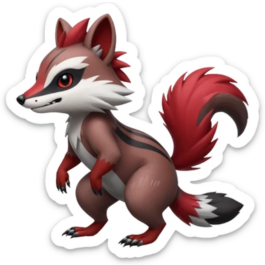 Obstagoon-Numbat-Zoroark-fusion  sticker