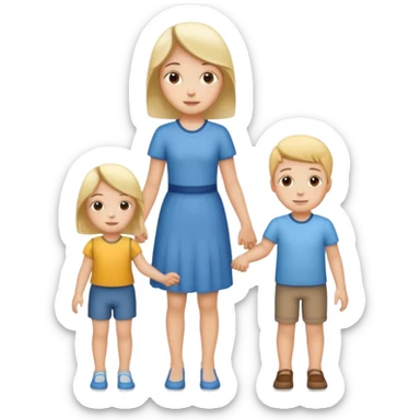 holding hands with kids sticker