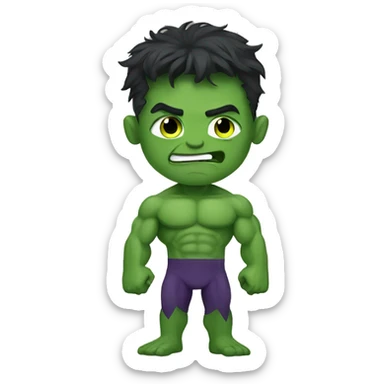 Super hero hulk sticker