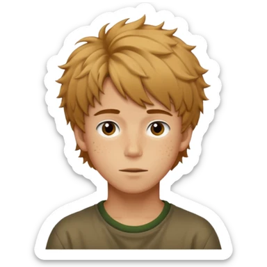 Felix Freckles straykids emoji shaggy hair sticker