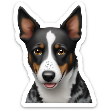 Black and White Australian Cattle Dog sticker