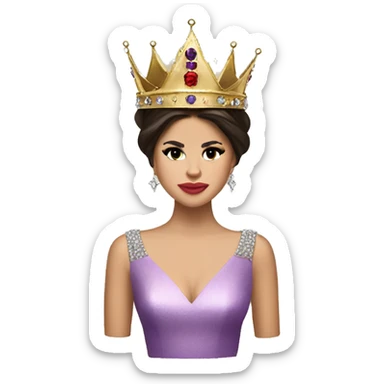 selena gomez with crown sticker