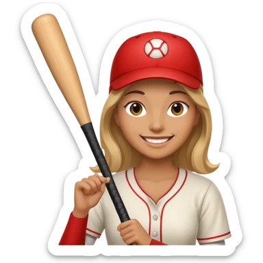 Make one about a women holding a bat now  sticker