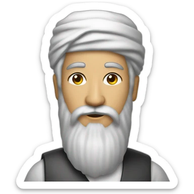 Osama lin baden with a pakol on sticker