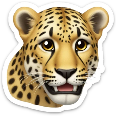 Leopar kalp sticker
