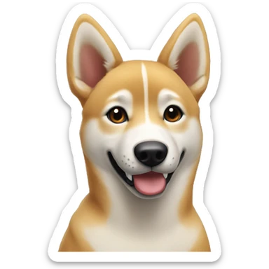Siba inu black happy sticker