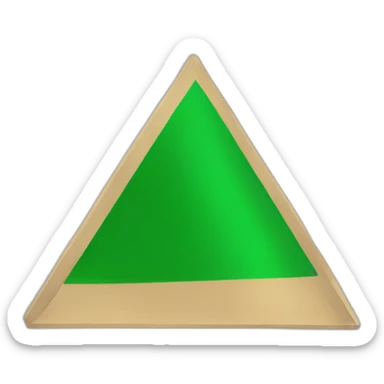Green flag triangle  sticker