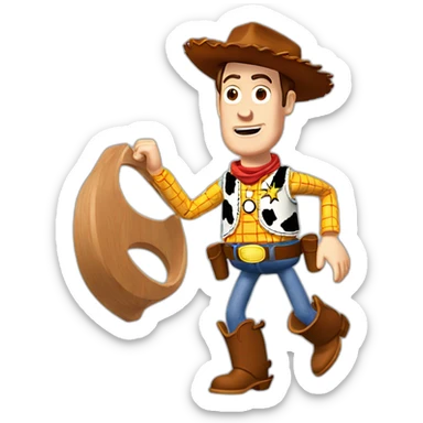 Woody toy story fighting sticker