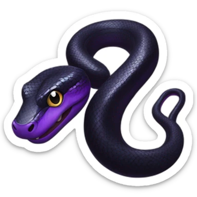 black snake with purple eyes sticker