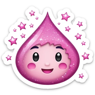 Pink glittery shower  sticker