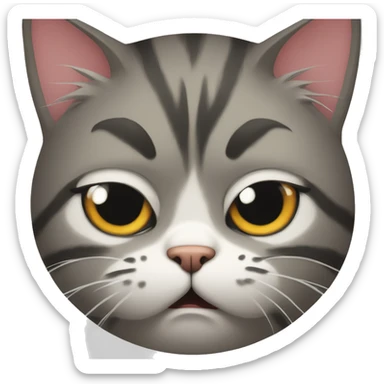 Pissed off cat sticker