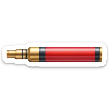 Red color shot gun cartridge  sticker