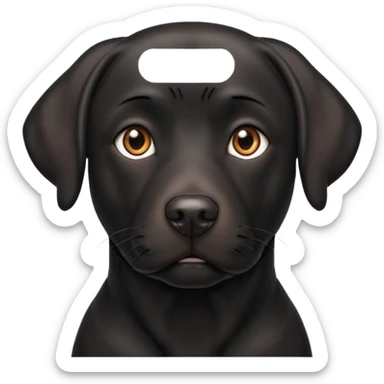 Black adult Labrador sticker