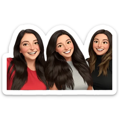 friends with radiant smiles sticker