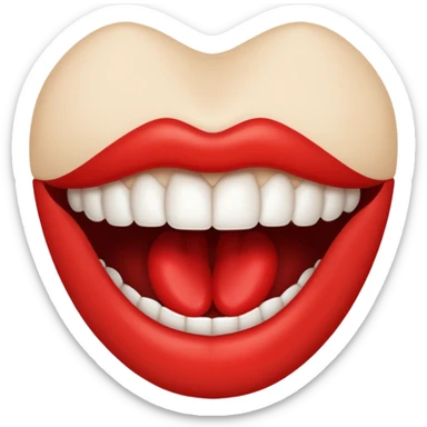 lips tooth sticker