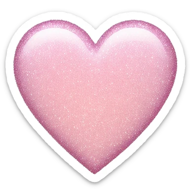 Light pink glitter heart sticker