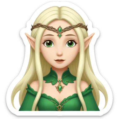 female elf elegant fantasy sticker